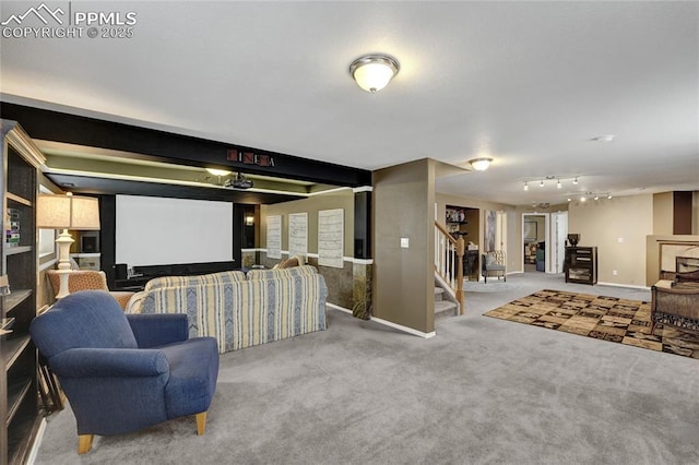 10641 Greenbelt Dr, Peyton, CO 80831 - cinema room featuring baseboards and carpet flooring