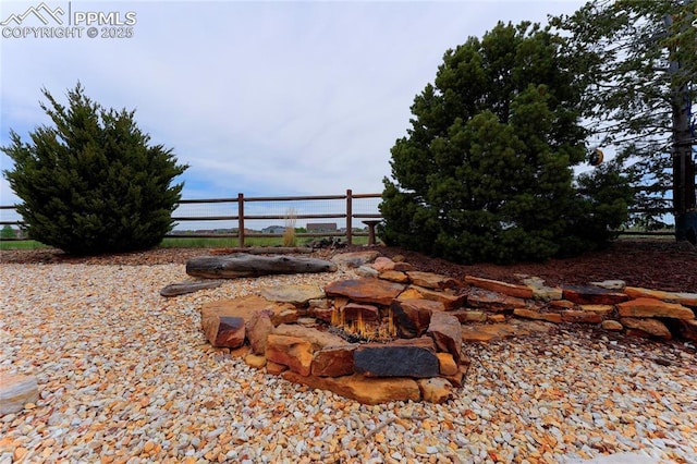 10641 Greenbelt Dr, Peyton, CO 80831 - view of yard with an outdoor fire pit