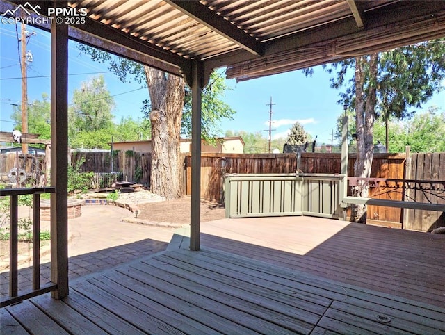 20 Swope Ave, Colorado Springs, CO 80909 - deck with a fenced backyard and a patio area