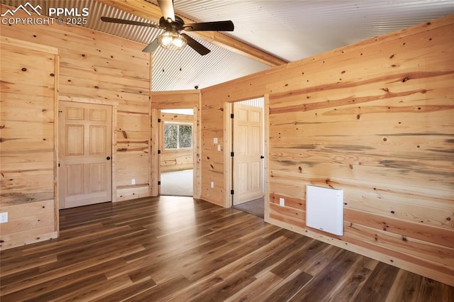 621 Yorktown Rd, Cripple Creek, CO 80863 - unfurnished bedroom with wooden walls and dark wood-style flooring