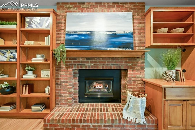 8110 Routt Ct, Colorado Springs, CO 80919 - detailed view of a fireplace and wood finished floors