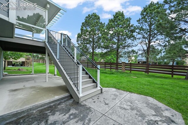 8110 Routt Ct, Colorado Springs, CO 80919 - view of patio with stairway