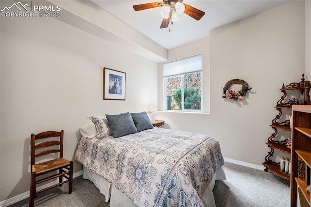 6678 Bethesda Pt Unit C, Colorado Springs, CO 80918 - carpeted bedroom with baseboards and a ceiling fan
