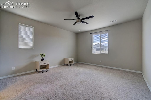 10144 Bluffstone Ct, Peyton, CO 80831 - carpeted spare room featuring ceiling fan and baseboards