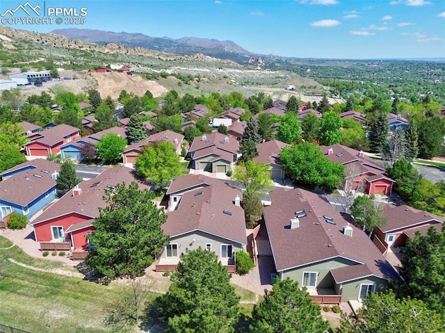 2609 Freedom Hts, Colorado Springs, CO 80904 - aerial view of residential area with mountains