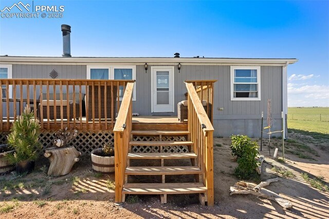 9180 S Rush Rd, Rush, CO 80833 - rear view of house featuring a deck