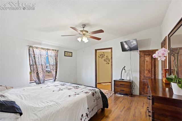 9180 S Rush Rd, Rush, CO 80833 - bedroom with wood finished floors and a ceiling fan