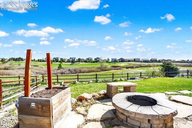 9773 Beryl Dr, Peyton, CO 80831 - view of patio with an outdoor fire pit