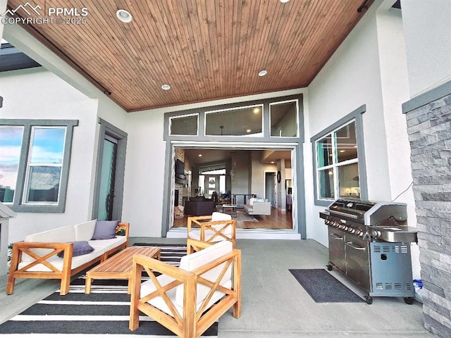 4017 Notch Trl, Colorado Springs, CO 80924 - view of patio / terrace featuring an outdoor living space and grilling area