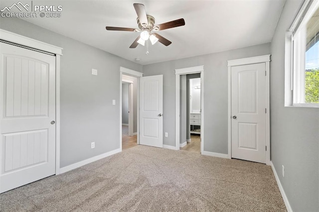 1210 Westend Ave, Colorado Springs, CO 80904 - unfurnished bedroom with carpet floors, baseboards, and connected bathroom
