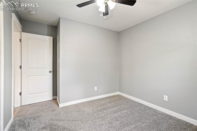 1210 Westend Ave, Colorado Springs, CO 80904 - carpeted spare room with a ceiling fan, baseboards, and a smoke detector
