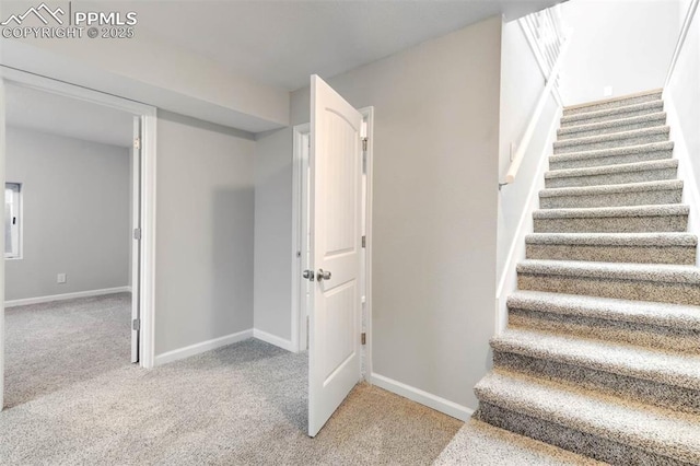 1210 Westend Ave, Colorado Springs, CO 80904 - stairway with carpet floors and baseboards