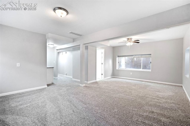 1210 Westend Ave, Colorado Springs, CO 80904 - unfurnished room featuring carpet, a ceiling fan, and baseboards