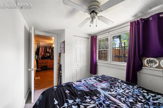 1416 S Wahsatch Ave, Colorado Springs, CO 80905 - carpeted bedroom featuring a closet and ceiling fan