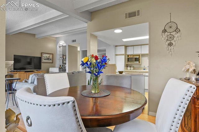 1018 Fontmore Rd Unit D, Colorado Springs, CO 80904 - dining space featuring beam ceiling