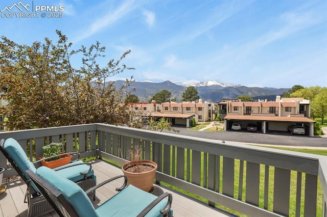 1018 Fontmore Rd Unit D, Colorado Springs, CO 80904 - balcony with a mountain view and a residential view