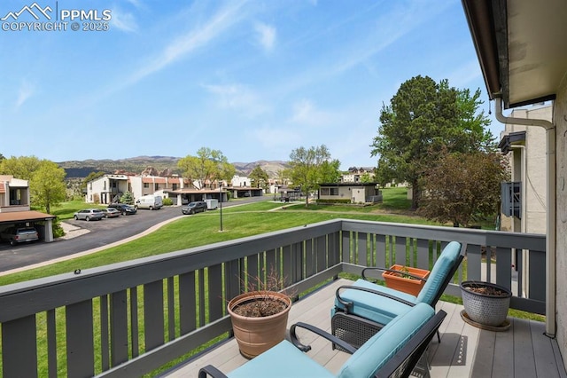 1018 Fontmore Rd Unit D, Colorado Springs, CO 80904 - deck featuring a residential view and a mountain view