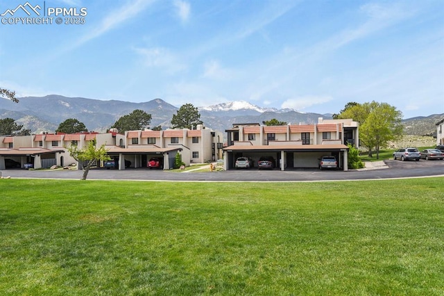 1018 Fontmore Rd Unit D, Colorado Springs, CO 80904 - view of grassy yard with a mountain view and a residential view