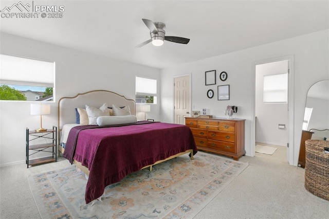7711 Menagerie Ln, Colorado Springs, CO 80923 - carpeted bedroom featuring baseboards and ceiling fan