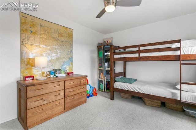 7711 Menagerie Ln, Colorado Springs, CO 80923 - bedroom featuring carpet floors and a ceiling fan