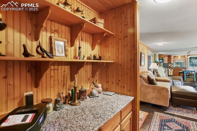 258 Shavano Creek Trl, Florissant, CO 80816 - interior space featuring wood walls