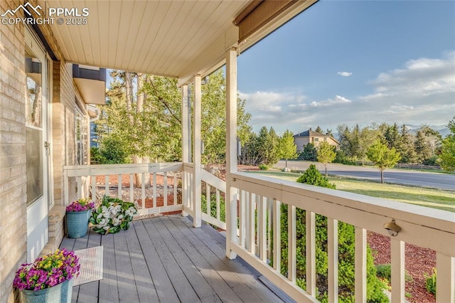 14915 Gleneagle Dr, Colorado Springs, CO 80921 - view of wooden porch