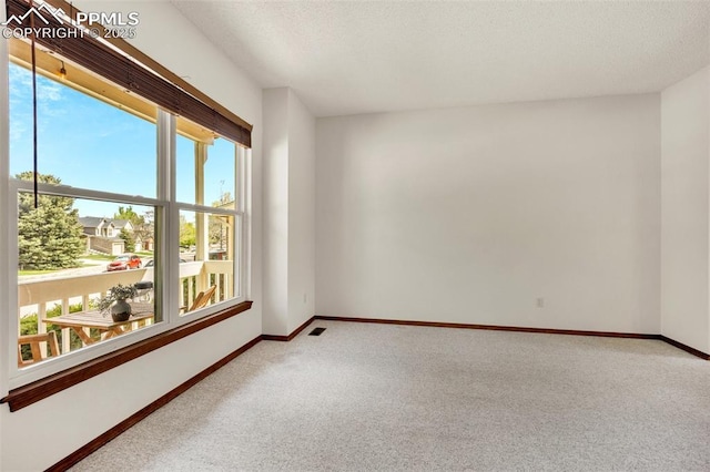 6390 Moccasin Pass Ct, Colorado Springs, CO 80919 - carpeted empty room with baseboards and a textured ceiling