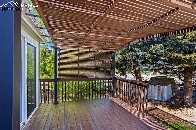 4686 Gray Fox Hts, Colorado Springs, CO 80922 - wooden deck with a pergola