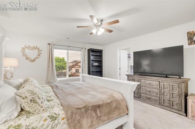 10140 Seawolf Dr, Colorado Springs, CO 80925 - bedroom with carpet and ceiling fan