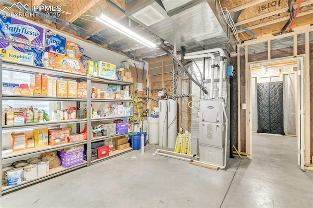 10140 Seawolf Dr, Colorado Springs, CO 80925 - unfinished below grade area with a water softener system and heating unit