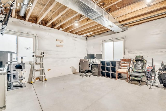 10140 Seawolf Dr, Colorado Springs, CO 80925 - basement featuring an office area