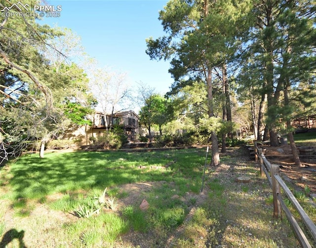 view of grassy yard