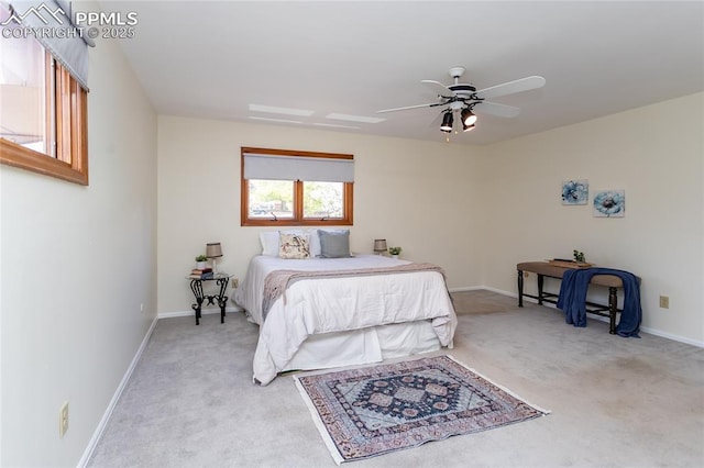 6331 Mesedge Dr, Colorado Springs, CO 80919 - carpeted bedroom featuring baseboards and ceiling fan