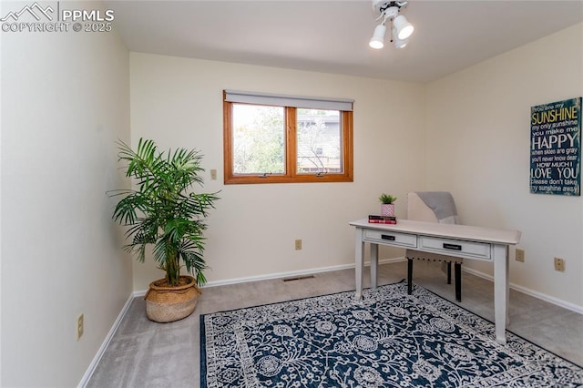 6331 Mesedge Dr, Colorado Springs, CO 80919 - carpeted home office with baseboards
