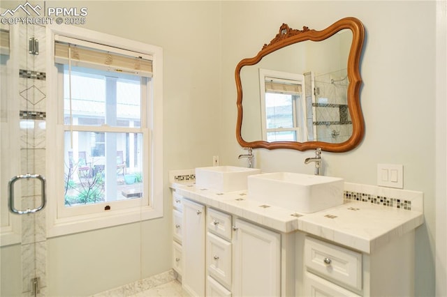 15 Cypress Ln, Colorado Springs, CO 80906 - bathroom featuring a stall shower and double vanity