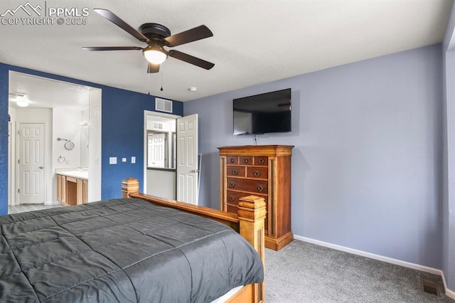 7534 Sistine Ln, Fountain, CO 80817 - carpeted bedroom with baseboards and a ceiling fan
