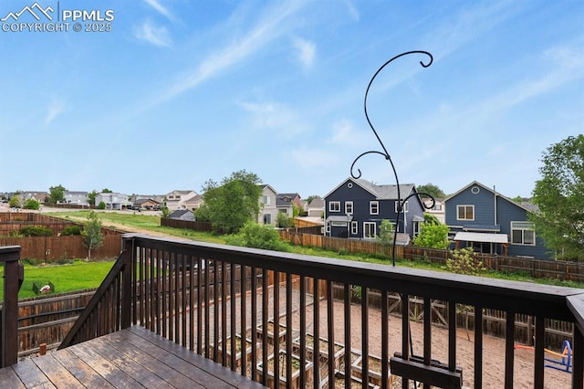 7534 Sistine Ln, Fountain, CO 80817 - deck with a residential view and a fenced backyard