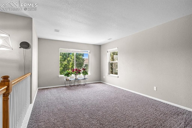 8020 Firecracker Trl, Fountain, CO 80817 - unfurnished room featuring carpet flooring, a textured ceiling, baseboards, and a textured wall