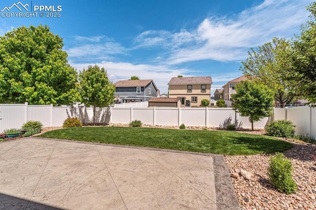 8020 Firecracker Trl, Fountain, CO 80817 - view of yard featuring a patio area and a residential view