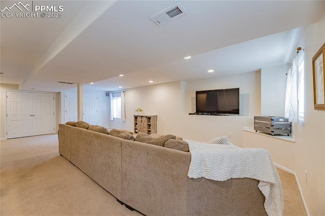 6463 Binder Dr, Colorado Springs, CO 80923 - carpeted living room featuring recessed lighting and baseboards