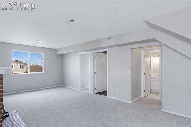4465 Archwood Dr, Colorado Springs, CO 80920 - below grade area with carpet and baseboards