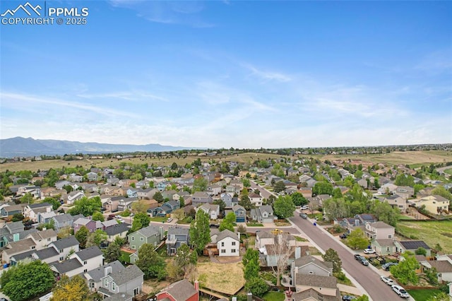 4465 Archwood Dr, Colorado Springs, CO 80920 - aerial view of residential area featuring a mountainous background