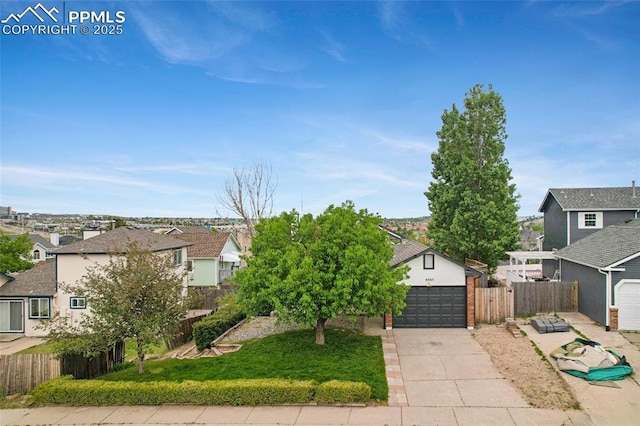 4465 Archwood Dr, Colorado Springs, CO 80920 - view of property hidden behind natural elements with a residential view and concrete driveway