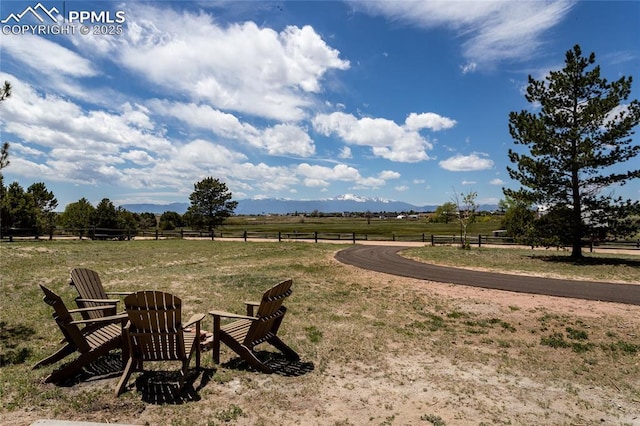 7815 Mallard Dr, Peyton, CO 80831 - view of yard with a view of rural / pastoral area and a mountain view