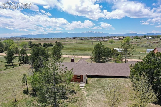7815 Mallard Dr, Peyton, CO 80831 - aerial view of sparsely populated area with a mountainous background