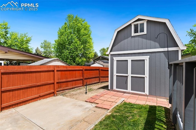 7350 Devinney Ct, Arvada, CO 80005 - view of shed with a fenced backyard