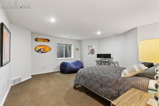 6 3rd St, Colorado Springs, CO 80906 - bedroom with carpet floors, baseboards, and recessed lighting