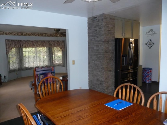 4307 Valli Vista Rd, Colorado Springs, CO 80915 - dining area featuring a ceiling fan