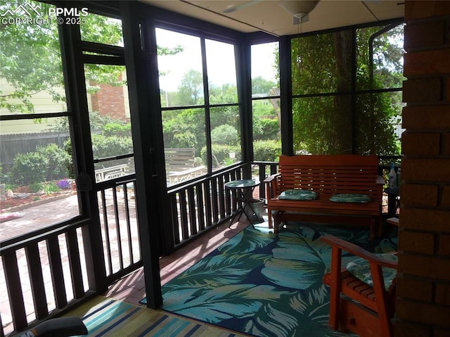 4307 Valli Vista Rd, Colorado Springs, CO 80915 - sunroom with plenty of natural light and ceiling fan