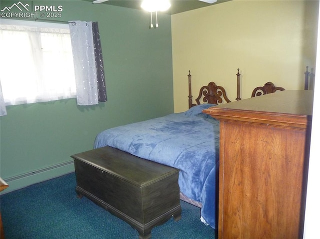 4307 Valli Vista Rd, Colorado Springs, CO 80915 - carpeted bedroom featuring a baseboard heating unit